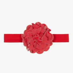 Lemon Loves Layette Hair Accessories|Hair Accessories*Baby Girls Red Pima Cotton Headband TrueRed