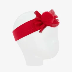 A Dee Hair Accessories*Baby Girls Red Pom-Pom Headband