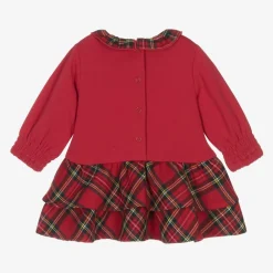 iDO Mini Dresses|Dresses*Baby Girls Red Tartan Cotton Dress