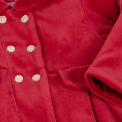 Emile et Rose Coats & Jackets*Baby Girls Red Velour Coat & Hat Set