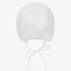 Sarah Louise Hats*Baby Girls White Bonnet