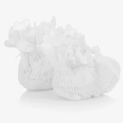 Sarah Louise Booties|Booties*Baby Girls White Booties