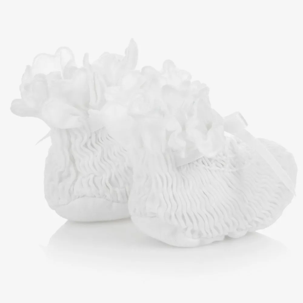 Sarah Louise Booties|Booties*Baby Girls White Booties