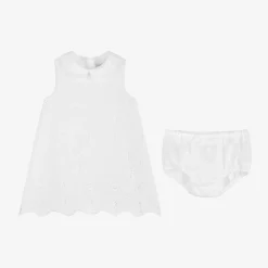 Dolce amp; Gabbana Dresses*Baby Girls White Broderie Anglaise Dress