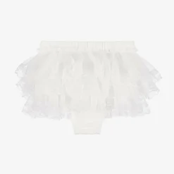 Beau KiD Shorts|Shorts*Baby Girls White Cotton Bloomer Shorts