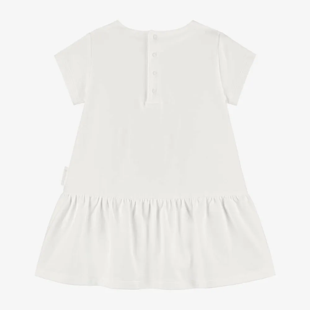 Moncler Enfant Dresses*Baby Girls White Cotton Dress