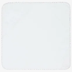 Laranjinha Towels & Robes*Baby Girls White Cotton Floral Hooded Towel