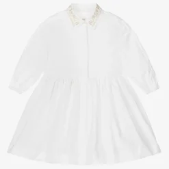 Burberry Dresses*Baby Girls White Cotton Shirt Dress