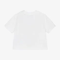Burberry Tops*Baby Girls White Cotton T-Shirt