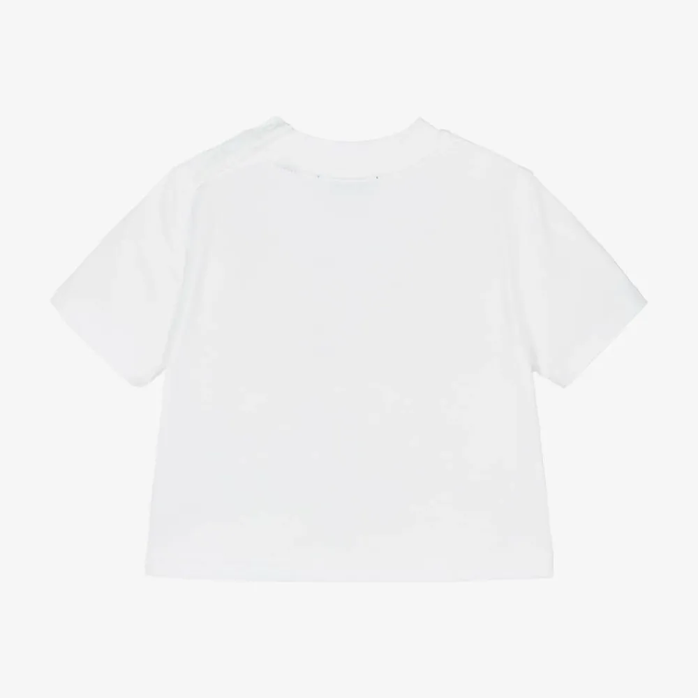 Burberry Tops*Baby Girls White Cotton T-Shirt