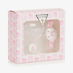 Guess Gifts|Feeding Accessories*Baby Girls White Dummy & Clip Set