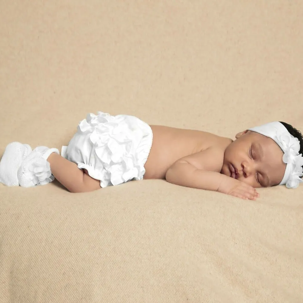 Sarah Louise Underwear|Underwear*Baby Girls White Frilly Pants