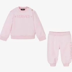 Versace Tracksuits|Tracksuits*Baby Pale Pink Logo Tracksuit