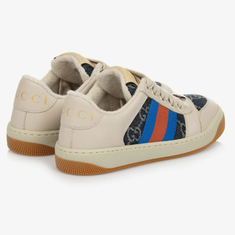 Gucci Trainers|Trainers*Beige & Blue Screener Trainers