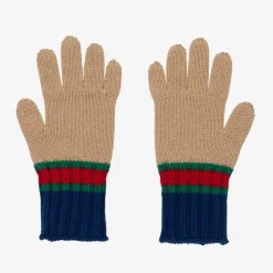 Gucci Gloves & Mittens|Gloves & Mittens*Beige & Blue Wool Gloves