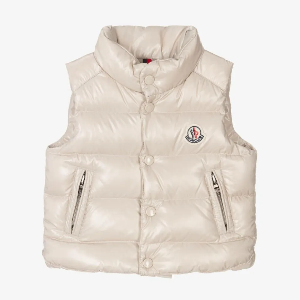 Moncler Enfant Coats & Jackets*Beige Bernard Down Padded Gilet