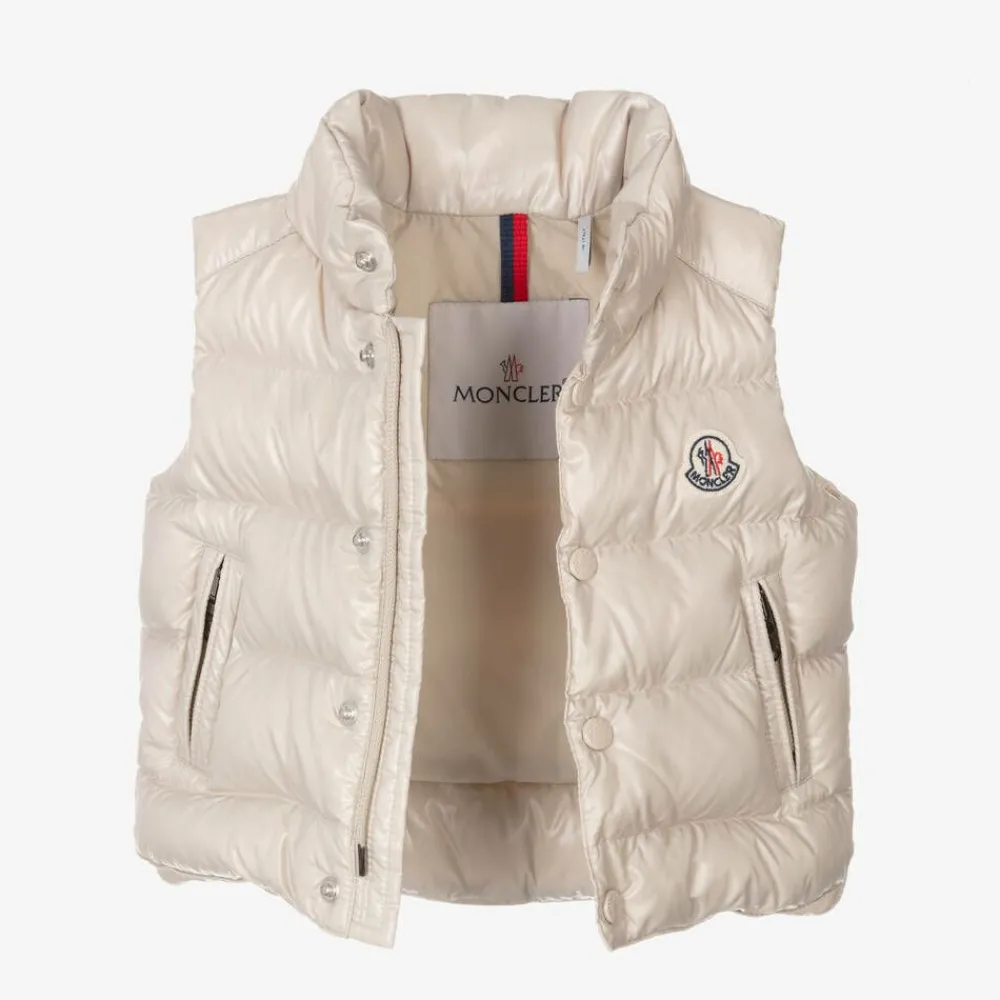 Moncler Enfant Coats & Jackets*Beige Bernard Down Padded Gilet