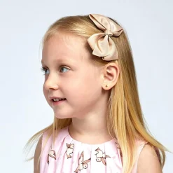 Bowtique London Hair Accessories*Beige Bow Hair Clip (10cm) Tan