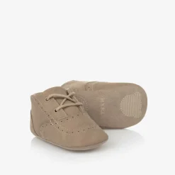 Mayoral Newborn Pre Walkers|Pre Walkers*Beige Brogue Pre-Walker Shoes