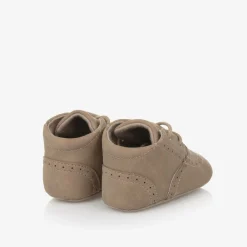 Mayoral Newborn Pre Walkers|Pre Walkers*Beige Brogue Pre-Walker Shoes