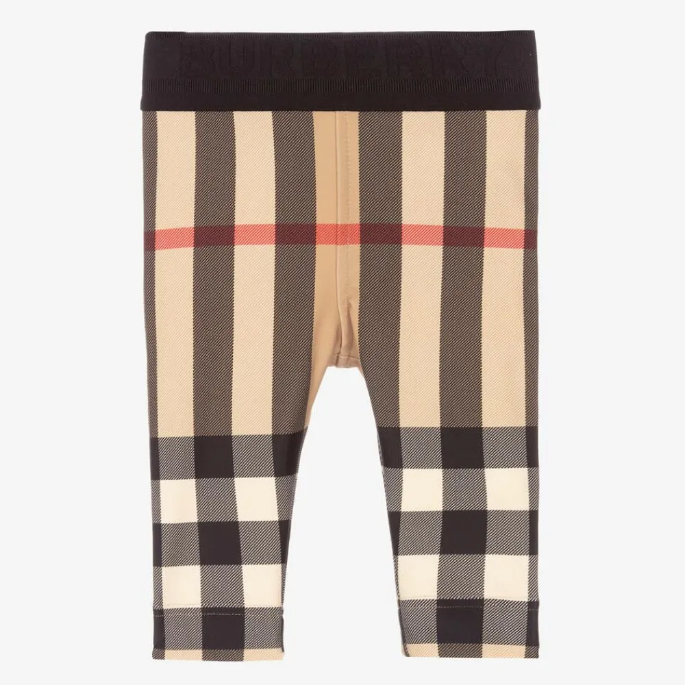 Burberry Leggings*Beige Check Baby Leggings