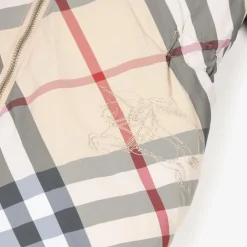 Burberry Snowwear*Beige Check Down Padded Baby Snowsuit PaleStoneIPCheck