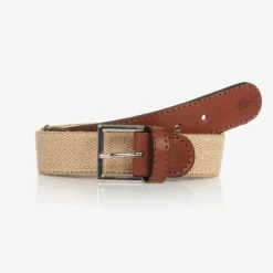 Zaccone Clothing Accessories|Clothing Accessories*Beige Cotton & Leather Belt