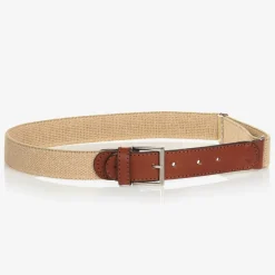 Zaccone Clothing Accessories|Clothing Accessories*Beige Cotton & Leather Belt