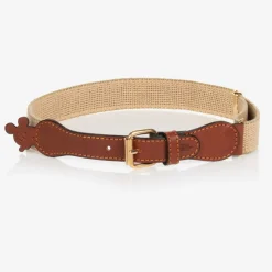 Zaccone Clothing Accessories|Clothing Accessories*Beige Cotton & Leather Mouse Belt