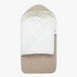 Paz Rodríguez Gifts*Beige Cotton & Cashmere Knitted Baby Nest (77cm)