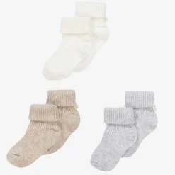 Tartine et Chocolat Socks*Beige Cotton Baby Socks (3 Pack)