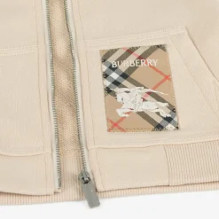 Burberry Tops*Beige Cotton Baby Zip-Up Top Calico