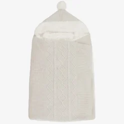 Mayoral Newborn Nests*Beige Cotton Knit Baby Nest (75cm)