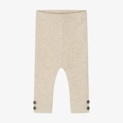 1 + in the family Leggings|Leggings*Beige Cotton Knit Leggings