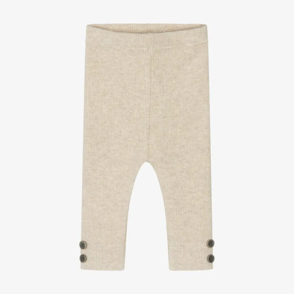 1 + in the family Leggings|Leggings*Beige Cotton Knit Leggings