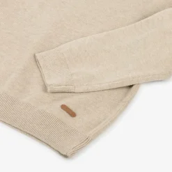 Mayoral Tops*Beige Cotton Knitted Sweater