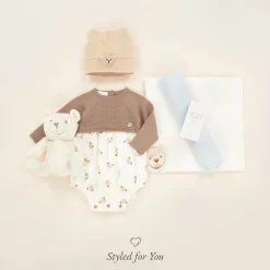 Jamiks Gifts*Beige Cotton Teddy Bear Baby Hat