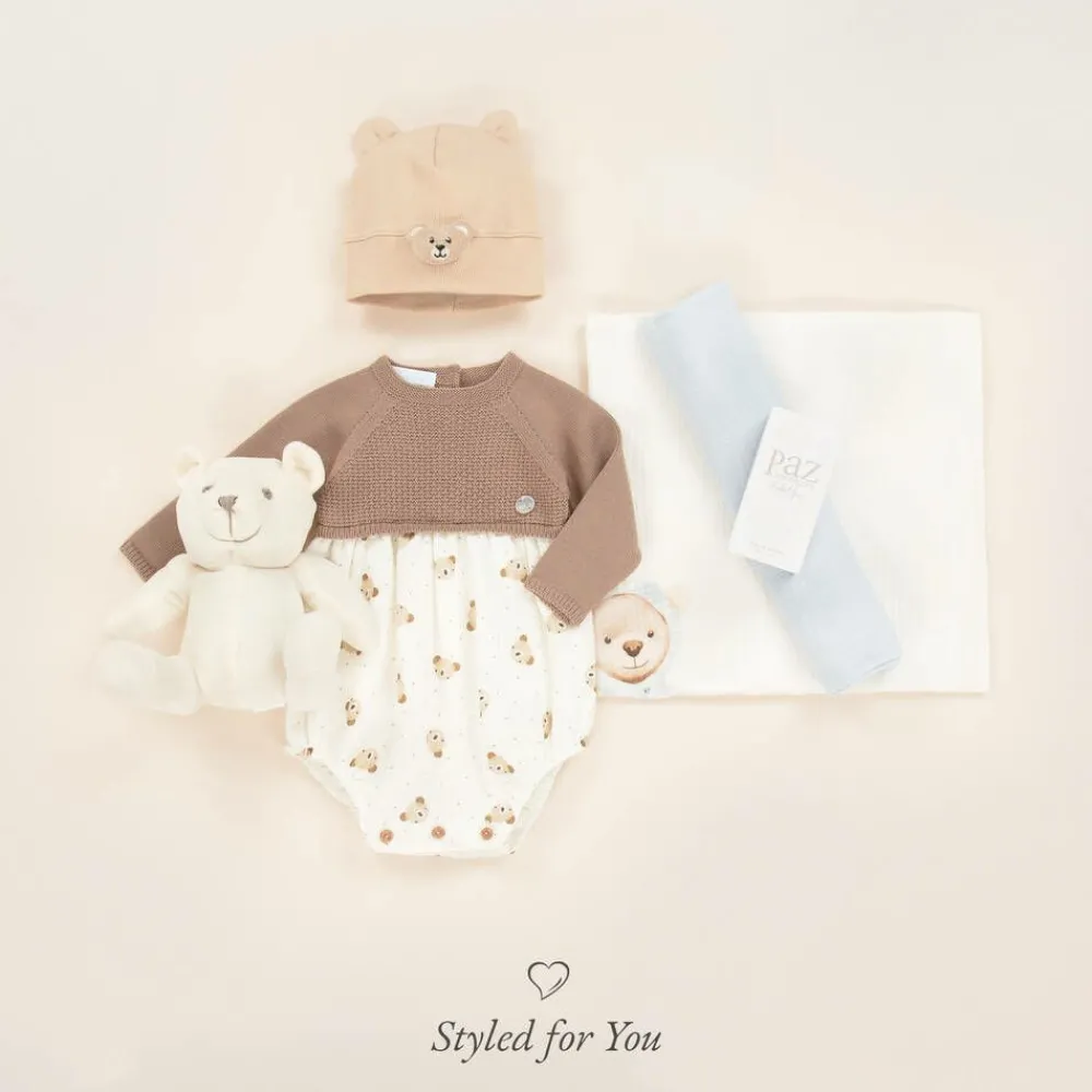 Jamiks Gifts*Beige Cotton Teddy Bear Baby Hat