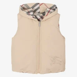 Burberry Coats & Jackets*Beige Down Padded Reversible Gilet PaleStone