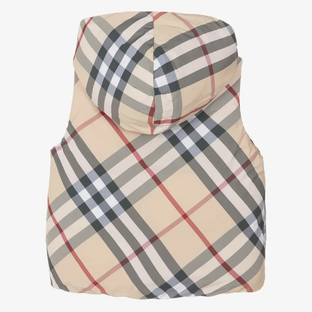 Burberry Coats & Jackets*Beige Down Padded Reversible Gilet PaleStone