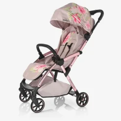 Monnalisa Strollers|Gifts*Beige Floral Baby Stroller