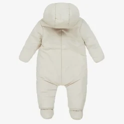 Carrément Beau Snowwear*Beige Hooded Baby Snowsuit