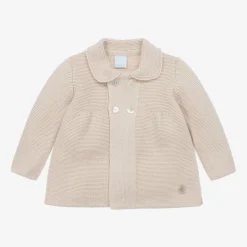 ArtesanÃa Granlei Tops*Beige Knitted Baby Cardigan