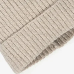 Babidu Hats|Hats*Beige Knitted Pom-Pom Hat