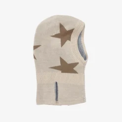 Molo Hats*Beige Knitted Star Balaclava