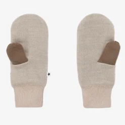 Molo Gloves & Mittens|Gloves & Mittens*Beige Knitted Star Mittens