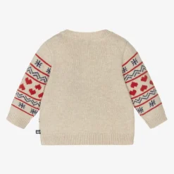 Petit Bateau Tops*Beige Knitted Wool Cardigan