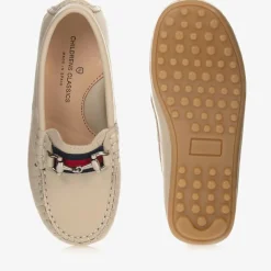 Childrens Classics Loafers & Moccasins|Loafers & Moccasins*Beige Leather Moccasin Shoes