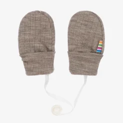 Joha Gloves & Mittens|Gloves & Mittens*Beige Merino Wool Baby Mittens