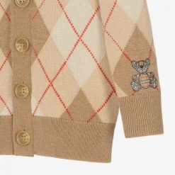 Burberry Tops*Beige Merino Wool Knit Baby Cardigan